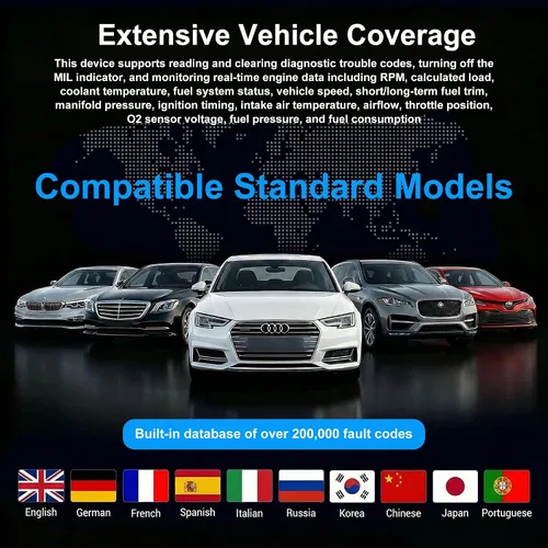Miniatura 8 de Carpiano OBD2 escáner Bluetooth, herramienta de diagnóstico de todo sistema asistida por IA para iOS y Android, herramienta de diagnóstico