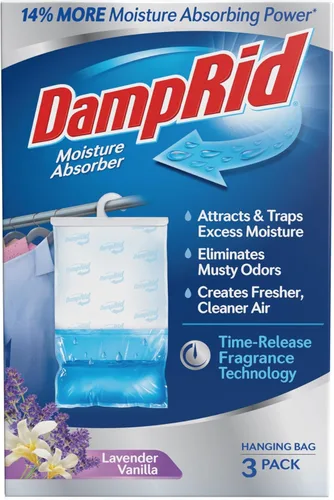 Miniatura 11 de DampRid Absorbedor de humedad colgante de aroma fresco, 1 libra (paquete de 12) – Elimina olores a humedad para un aire más fresco y limpio, ideal