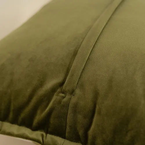Miniatura 4 de Yangest Funda de almohada decorativa de terciopelo verde con textura de tela, funda de cojín moderna de 18 x 18 pulgadas para sofá, dormitorio, sala