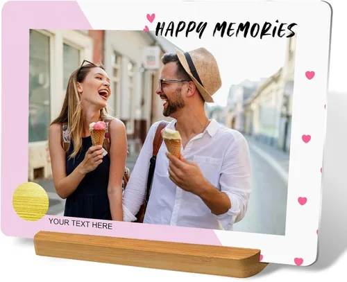 Miniatura 10 de Custom Style Marcos de Fotos Personalizados para Parejas con Impresiones de Fotos de Metal, Personaliza Tu Propio Marco de Fotos, Regalo de Imagen