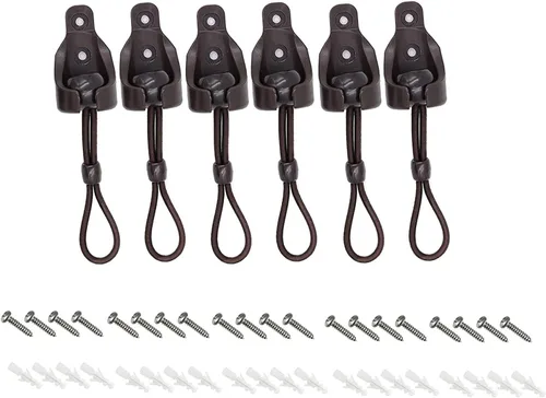 Miniatura 25 de Paquete de 5 tapas universales con anillo de tracción, piezas de repuesto para persianas enrollables para exteriores e interiores (beige)