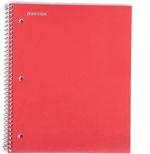 Miniatura 21 de Mintra Office Cuadernos de espiral duraderos, 1 materia, (rosa primavera, amarillo sol, hielo ártico, rayas anchas, paquete de 3)