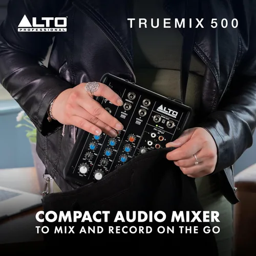 Miniatura 9 de ALTO TrueMix 500 Mezclador de Audio con Entrada XLR para Micrófono e Interfaz de Audio USB para Podcasting, Actuación en Vivo, Transmisión
