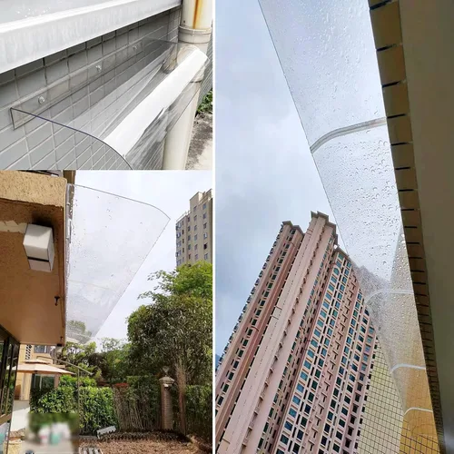 Miniatura 8 de Toldo invisible para puerta delantera sin soporte, toldo de ventana de terraza, toldo de patio al aire libre, refugio de lluvia para techos