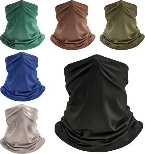 Miniatura 11 de Paquete de 6 Polainas para el Cuello Tubo Máscara Facial UV Bandana Pasamontañas Shiesty Bufanda Mágica Tocado Diademas Envolturas para mujeres