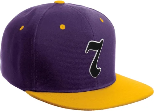 Miniatura 1102 de Daxton Gorra clásica con visera de billete plano con letras del alfabeto inglés antiguo de la A a la Z