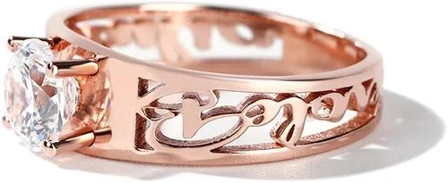 Miniatura 3 de RMREWY Anillo de plata de ley 925 con diseño de moissanita de 1 unidad, centro de 0.252in, anillos de compromiso para mujer