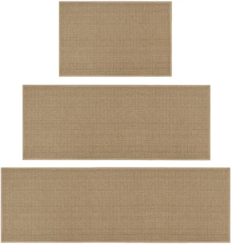 Miniatura 19 de Artoid Mode Juego de 2 alfombras y tapetes de cocina lavables, de goma antideslizante, absorbentes, para el frente del fregadero, 17 x 29 y 17 x 47