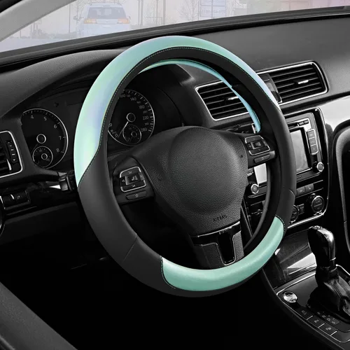 Miniatura 15 de Road Comforts Funda para Volante – Funda para Volante de Cuero Transpirable, Agarre Antideslizante, Ajuste Universal de 14.5" a 15", Resistente al