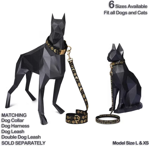 Miniatura 4 de waaag Pet, Moons Stars Suns - Collar para perro y gato, múltiples diseños Crescent Celestial, collar de correa para perro y gato, tamaño XXS