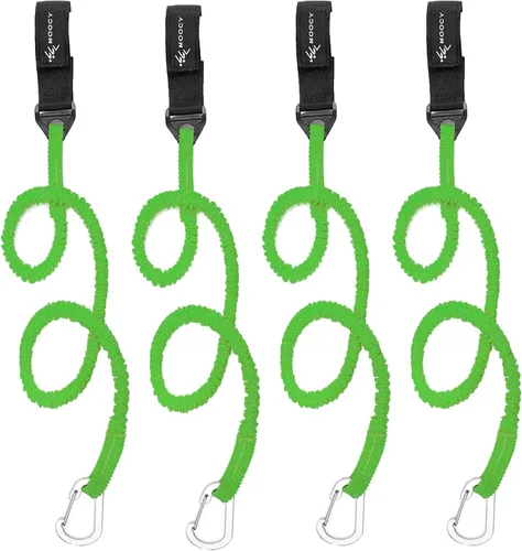 Miniatura 9 de Correa de remo para kayak, correa de caña de kayak, cordón elástico en espiral, accesorios de pesca para kayak y remos Naranja -1 paquete