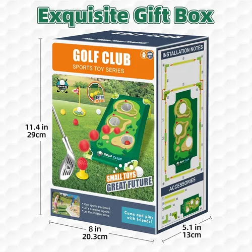 Miniatura 8 de Liberry Conjunto de golf para niños de 3, 4, 5, 6 años, para niños y niñas, juego de palos de golf retráctiles para niños pequeños con alfombrilla