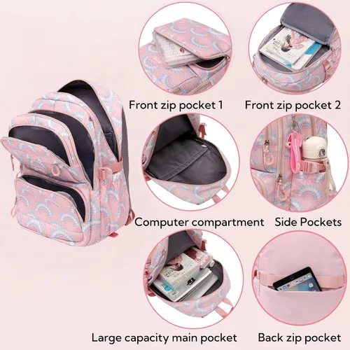Miniatura 5 de Mochila para niños y niñas con lonchera para la escuela combo de lonchera