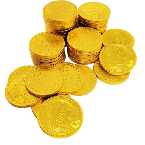 Miniatura 7 de 25 monedas originales de chocolate cripto Bitcoin, hechas con chocolate belga de primera calidad, sin gluten, sin OMG, lácteos certificados Kosher