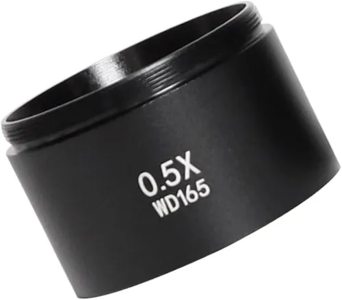 WD165 0.5X 0.7X 1.0X 2.0X Objetos Auxiliares Lente Microscopio Lente de cámara para Trinocular Estéreo Zoom Microscopio Barlow Lente de vidrio