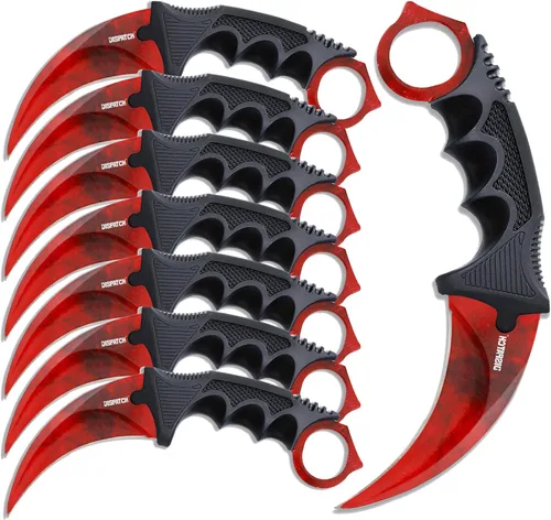 Miniatura 13 de Dispatch Karambit - Cuchillo táctico de hoja fija para acampar, cuchillo de caza al aire libre, cuchillos de tienda con funda y cable, adecuado