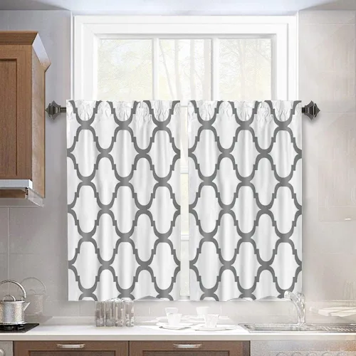 Miniatura 52 de Melodieux - Cortinas de bolsillo de moda marroquí para cocina, cafetería o baño, pequeñas ventanas