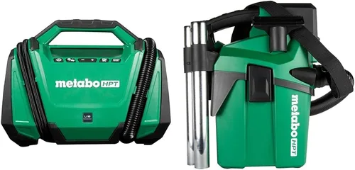 Miniatura 19 de Metabo HPT Inflador de doble función inalámbrico multivoltios de 18 V, inflador de aire portátil con modos de alta presión y alto volumen, presión