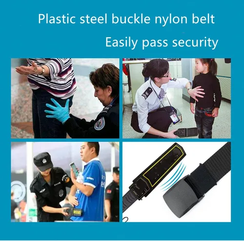 Miniatura 5 de Cinturón para hombre, cinturón táctico militar de nailon con hebilla sin metal, paquete de 2 Camuflaje verde y camuflaje caqui