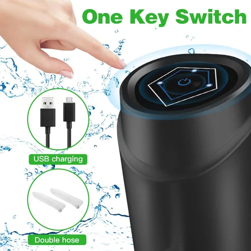 Miniatura 7 de Dispensador de agua de 5 galones, bomba eléctrica portátil de agua potable, carga universal mediante USB, para garrafones de 2 a 5 galones, incluye