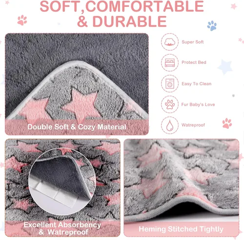 Miniatura 3 de Tudomro 8 Piezas Mantas Absorbentes y Lavables para Conejillo de Indias, Ropa de Cama de Vellón Animal, Forros para Jaula, Impermeables