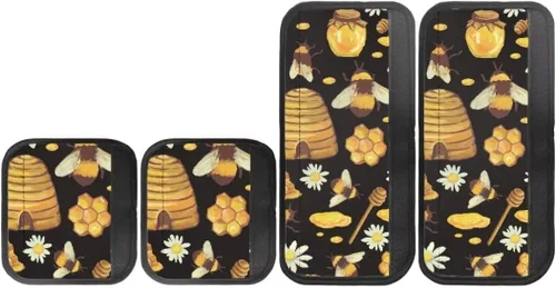 Miniatura 2 de Horeset Daisy Bee Honey - Juego de 4 fundas para manijas de puerta de refrigerador, fundas para manija de horno, lindas manijas de decoración