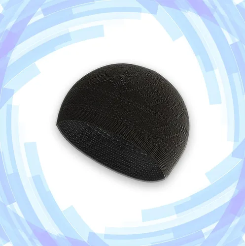 Miniatura 7 de Juego de alfombrillas de oración de terciopelo (piedra preciosa, 33 cuentas de oración, sombrero Kufi negro, estuche elegante), lujosa alfombra