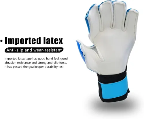 Miniatura 2 de Guantes de portero de fútbol para niños, jóvenes y adultos, guantes de fútbol de protección con gran agarre, palmas