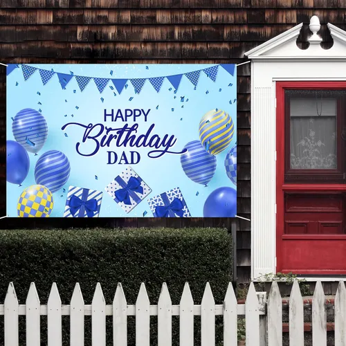 Miniatura 5 de Cartel de fondo de feliz cumpleaños para papá, fondo de fiesta de cumpleaños de padre y hombre, decoración de fondo de fotografía de cumpleaños