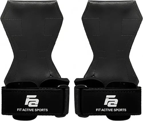 Fit Active Sports Puños suaves de peso muerto para levantamiento de pesas, levantamiento de potencia, peso muerto, filas y dominadas, muñequeras