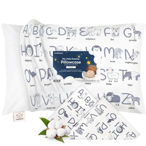 Miniatura 14 de KeaBabies Funda de almohada para niños pequeños de 13 x 18 pulgadas, funda de almohada de algodón orgánico para niños, niñas, funda de algodón suave
