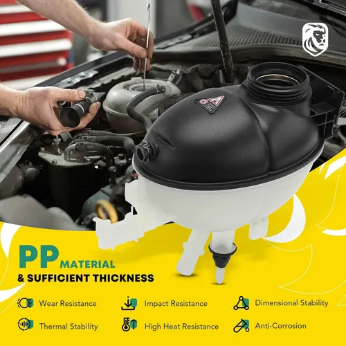 Miniatura 4 de YHTAUTO Depósito de expansión de depósito de desbordamiento de recuperación de refrigerante del motor sin tapa y sensor presurizados