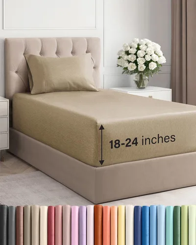 Miniatura 98 de Sábanas King divididas con bolsillos extra profundos, sábanas transpirables y refrescantes de 5 piezas, sábanas de lujo para hotel, suaves, sin 22