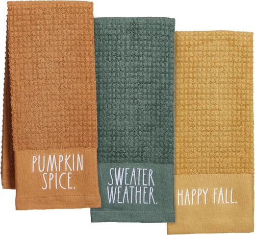 Miniatura 8 de Rae Dunn Juego de toallas de mano para cocina y baño, 100% algodón, toallas de cocina bordadas, toallas de mano decorativas, Navidad, paquete de 3