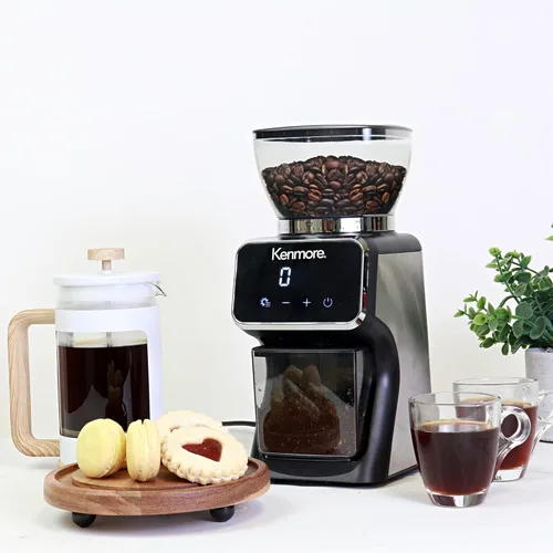 Miniatura 2 de Kenmore - Molinillo de café cónico para café expreso, prensa francesa, goteo, tamaño de moler ajustable, molino de frijoles, control digital