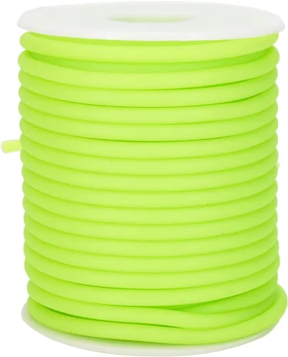 Miniatura 25 de FASHEWELRY 3 rollos de cables de goma huecos para tejer, cable de peluquero de 0.079 pulgadas (0.079 in), cables de silicona para tejer puntada