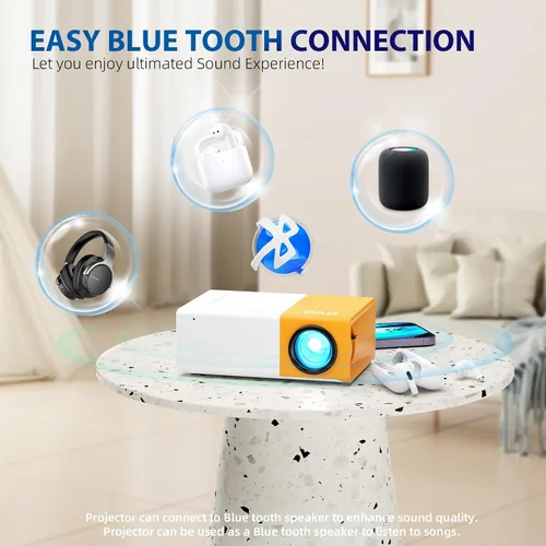Miniatura 4 de PVO Proyector WiFi Proyectores Mini Portátiles 1080P, La Pantalla del Teléfono Puede Ser Reflejada al Proyector de Video a Través de WiFi