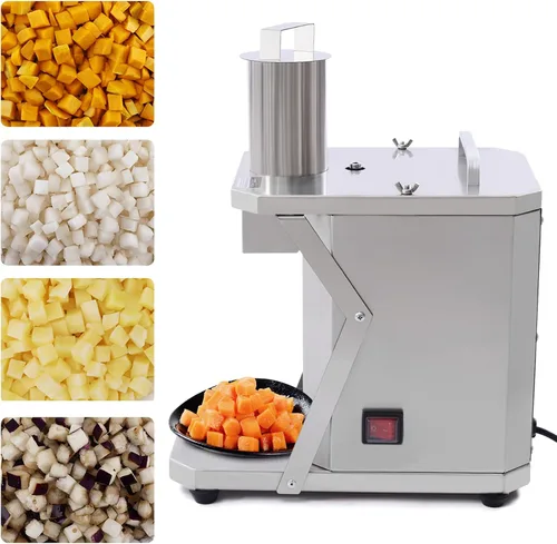 Cortador eléctrico de frutas para verduras, cortador automático de 200 W, cortador de verduras de acero inoxidable para papas, zanahorias, cebollas,