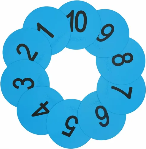 Marcadores de puntos numerados de 6 pulgadas, material TPE antideslizante para el suelo, impermeable, para marcas de campo y cancha, fitness,
