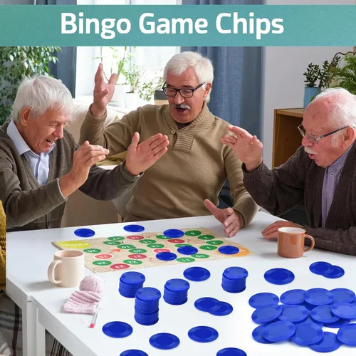 Miniatura 6 de Coopay 500 fichas de póquer de plástico, fichas de bingo de 1 pulgada, contadores de aprendizaje a granel, juego de cartas de póquer, marcadores