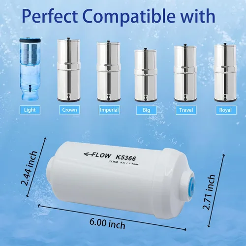 Miniatura 3 de Filtro de fluoruro, repuesto para elementos de reducción de flúor y arsénico Berkey® PF-2®, compatible con el sistema de filtración por gravedad