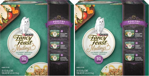 Miniatura 9 de Purina Fancy Feast Medleys Colección de pollo, comida húmeda para gatos, paquete de variedad - (Paquete de 30) latas de 3oz