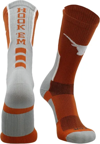 Miniatura 8 de TCK NCAA Perimeter Crew Socks, calcetines deportivos de equipo de rendimiento atlético para hombres y mujeres, absorben la humedad, con licencia
