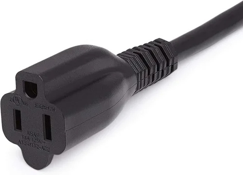 Miniatura 3 de Amazon Basics - Cable de extensión de 6 pies, 3 clavijas, extensor de toma de corriente, cable de extensión para interiores, 13 amperios, 125 V