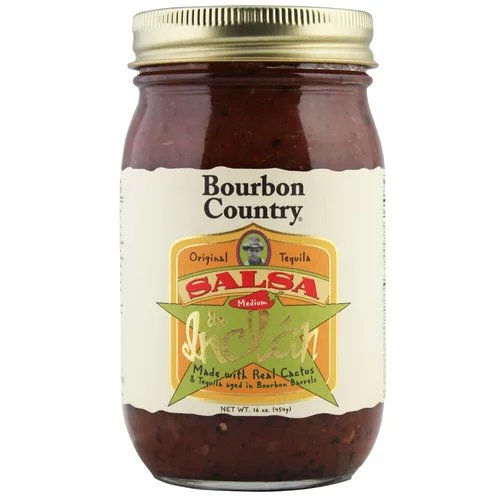 Bourbon Country Salsa De Inclan | Todo natural, sin conservantes, lote pequeño, cocinado con tequila añejado en barril de bourbon y cactus mexicano