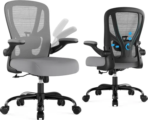Silla de oficina ergonómica de escritorio, silla de computadora de malla, silla de trabajo transpirable con ruedas, soporte lumbar ajustable, sillas