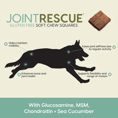 Miniatura 2 de ARK NATURALS Golosinas para la movilidad articular Sea Mobility Joint Rescue para perros, sabor cordero, suplemento articular con glucosamina