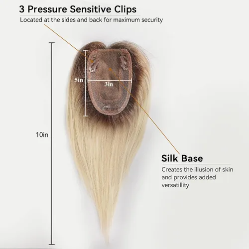 Miniatura 5 de HAIRCUBE Pelucas de cabello humano 100% con flequillo, densidad 150%, base de seda, clip en la parte superior, pelucas de cabello superior