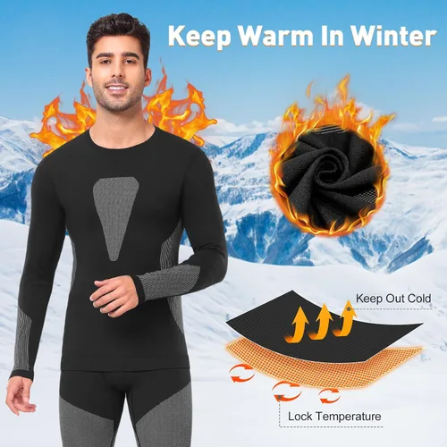 Miniatura 3 de SIMIYA Conjunto de ropa interior térmica para hombre, ropa interior larga para hombre, ropa interior larga para hombre, parte inferior superior