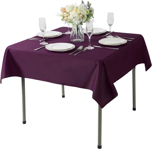 Miniatura 108 de Cupuamon - Mantel rectangular de 60 x 84 pulgadas, tela de poliéster lavable para decoración de bodas, fiestas, cenas y banquetes